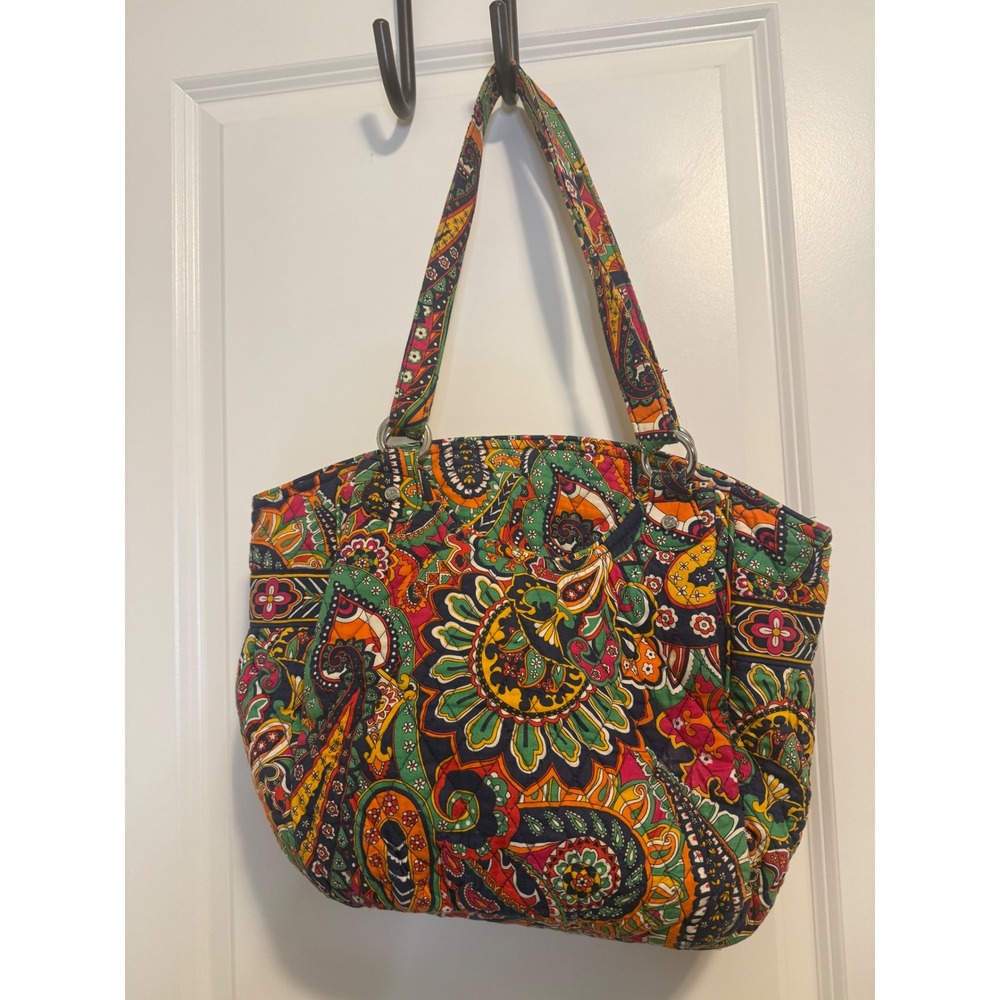 Vera Bradley Retired‎ Print Tote Bag Womens Medium Multi Sun Valley Paisley Boho